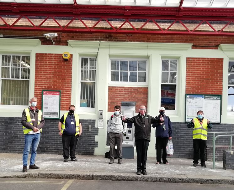 Welcome back activity at Hove station