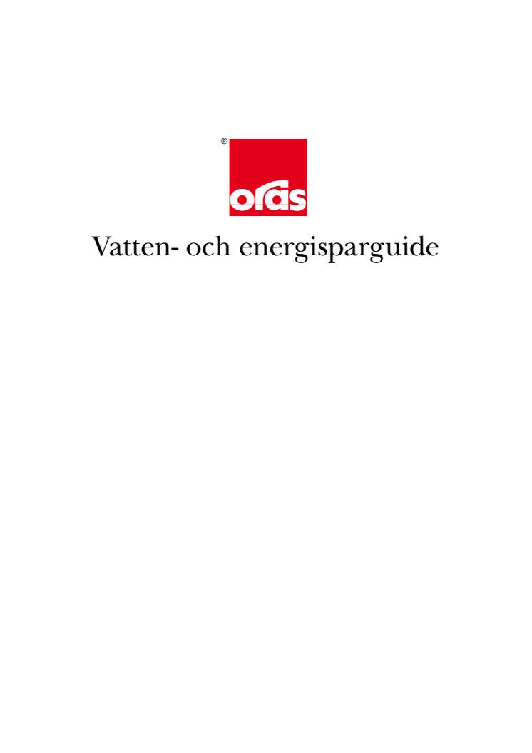 Oras Vatten- och energisparguide