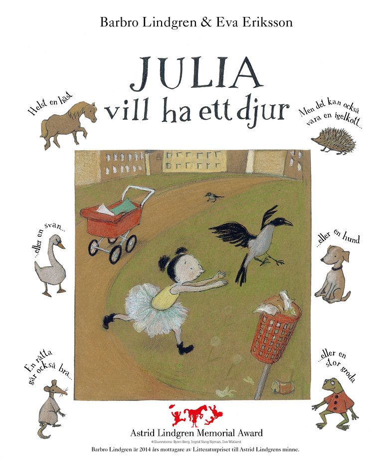Omslag till Julia vill ha ett djur av Barbro Lindgren