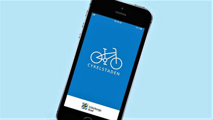 Bild av appen Cykelstaden i mobiltfn 20210629 trafikkontoret Göteborgs Stad.jpg