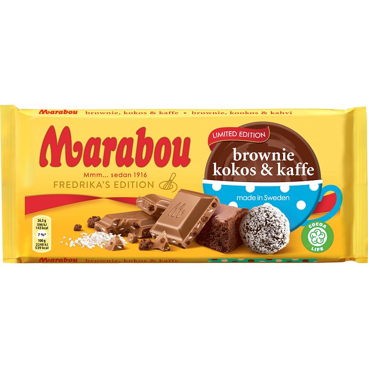 Marabou brownie, kokos & kaffe