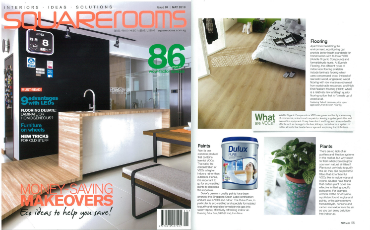 Evorich Flooring Featured In May Issue Of Squarerooms Magazine 2013