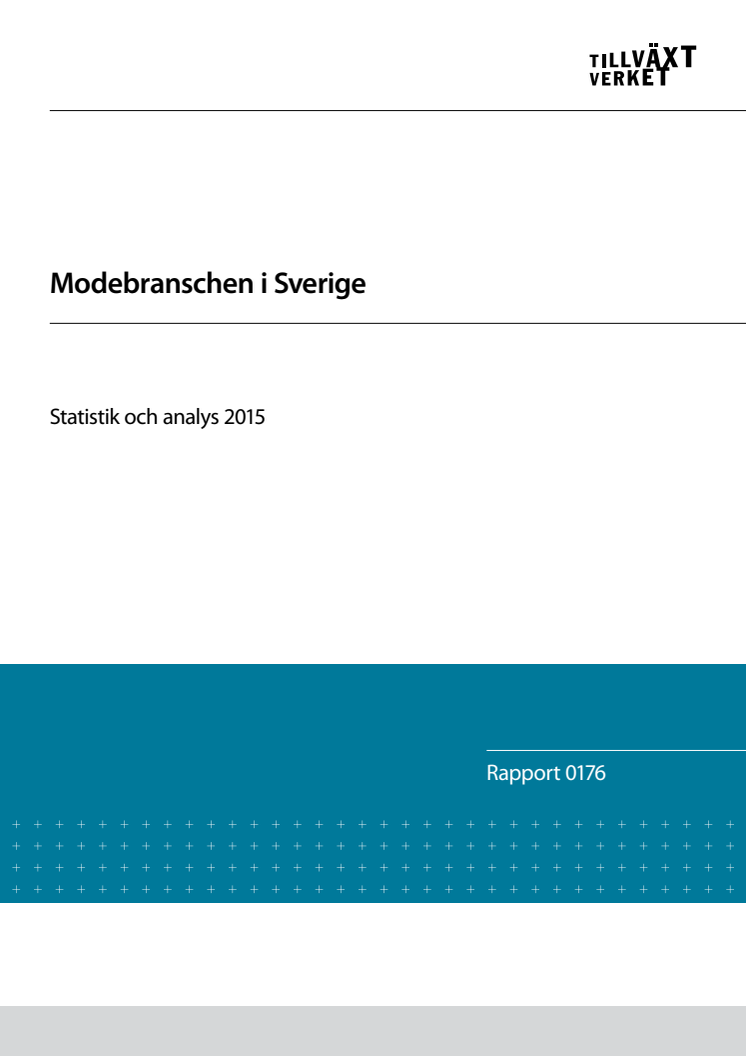 Ny rapport: Modebranschen i Sverige - statistik och analys 2015