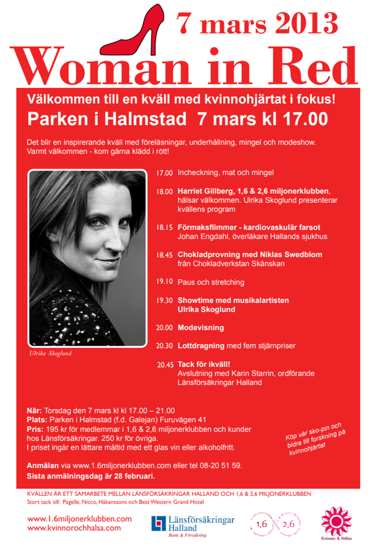 Woman in Red i Halmstad – en kväll med kvinnohjärtat i fokus!
