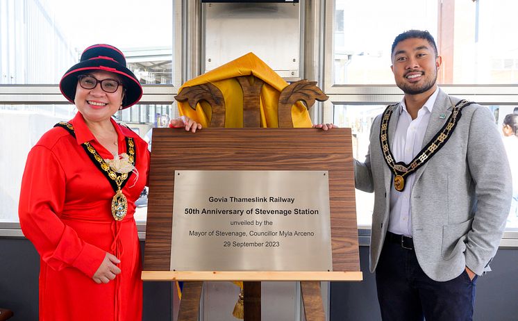 Mayor of Stevenage Cllr Myla Arceno and Mayor's Consort John Arceno