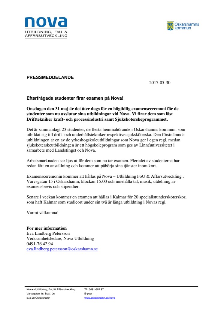 Efterfrågade studenter firar examen på Nova! 