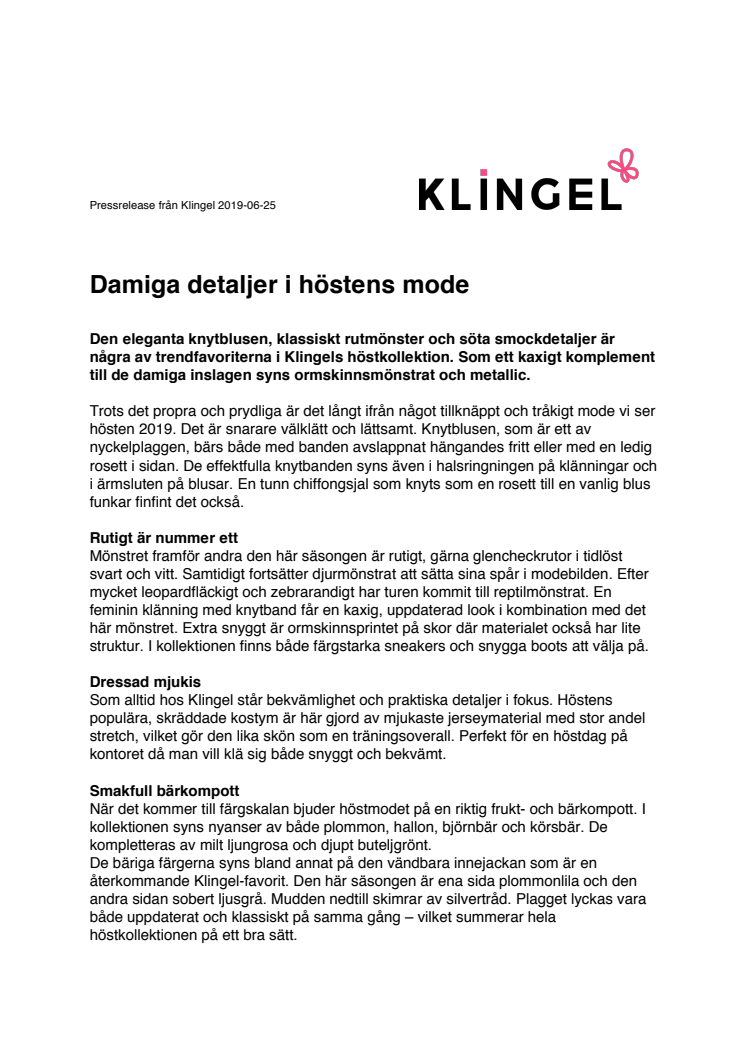 Damiga detaljer i höstens mode