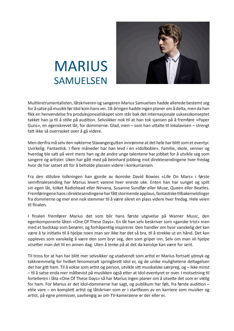 Marius Samuelsen BIO