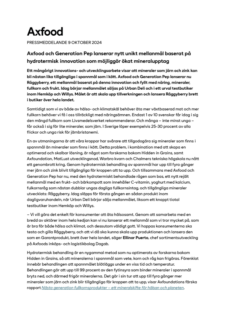 Axfood och Generation Pep lanserar nyï unikt mellanmål baserat på.pdf