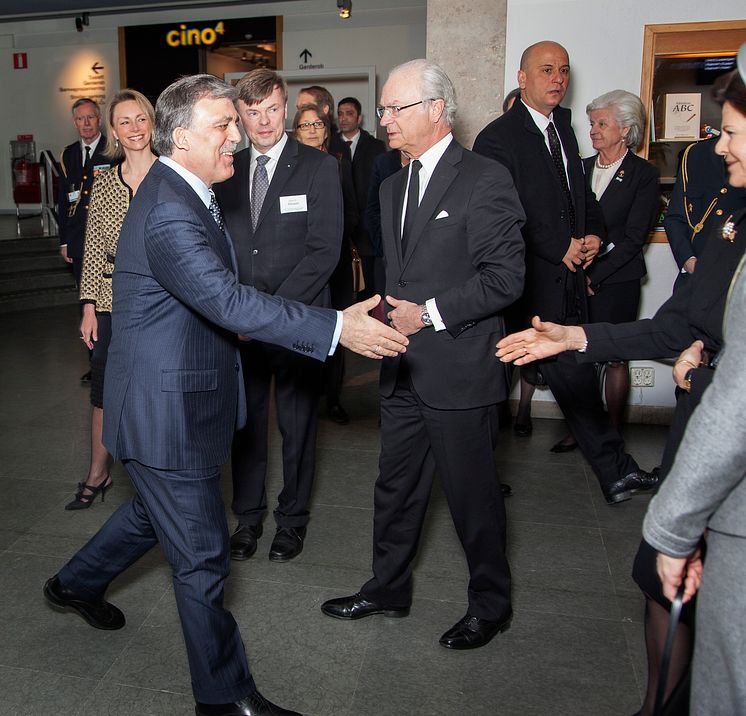 Turkiets president Mr Gül och Kung Carl XVI Gustaf på Tekniska museet