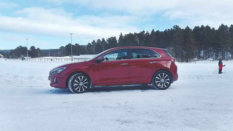 Nye Hyundai i30 på fjellet