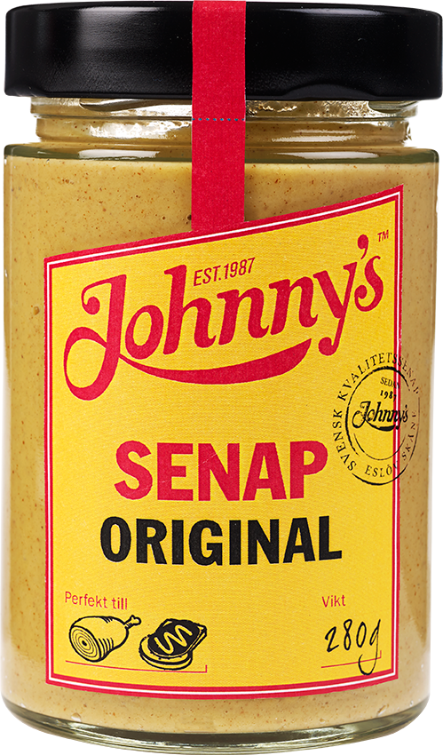 Johnny´s senap original i glasburk