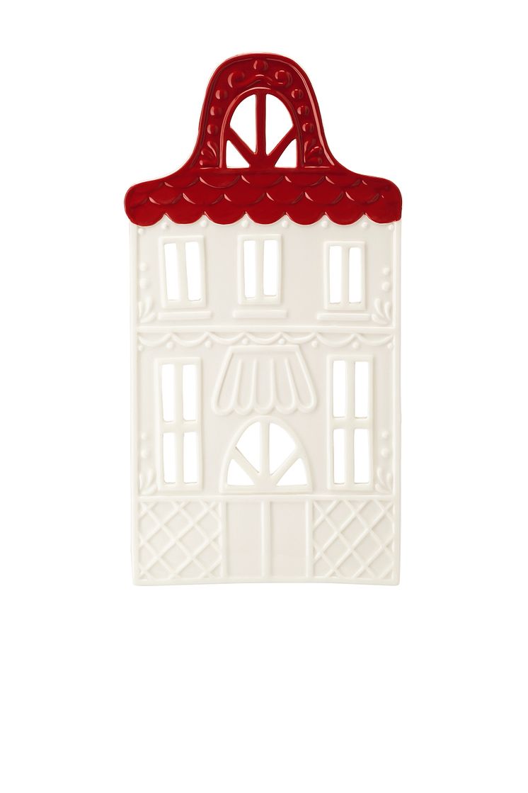 HR_Little_Christmastown_Front 7 white-red_Tea light house