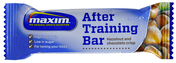 Maxim After Training -proteiinipatukka, 35 g, Hazelnut-chocolate