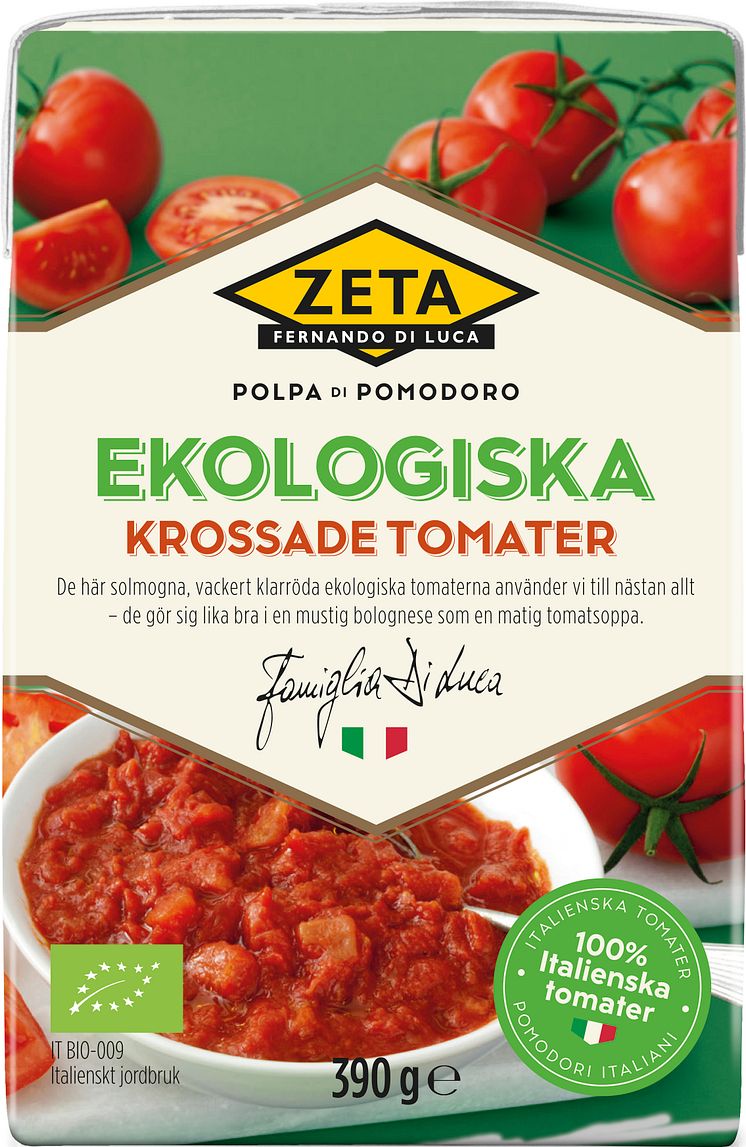 Ekologiska krossade tomater från Zeta