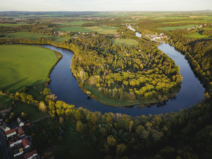 Blick auf die Mulde bei Grimma