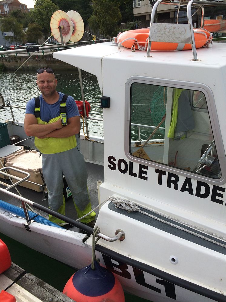 Hi-res image - ACR Electronics - Fisherman Simon Jones with his ACR ResQLink PLB