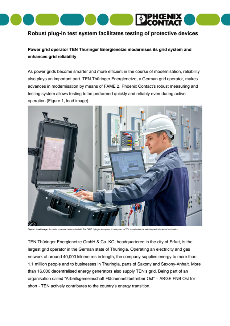 Robust plug-in test system facilitates testing of protective devices