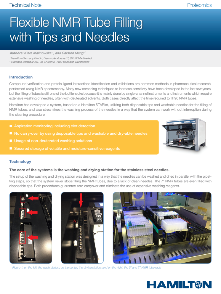 Now available - Flexible NMR Tube Filling  with Tips and Needles