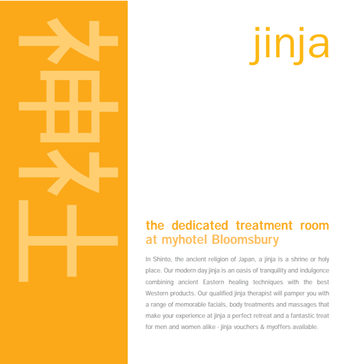 Jinja - the dedicated treatment room at myhotel Bloomsbury