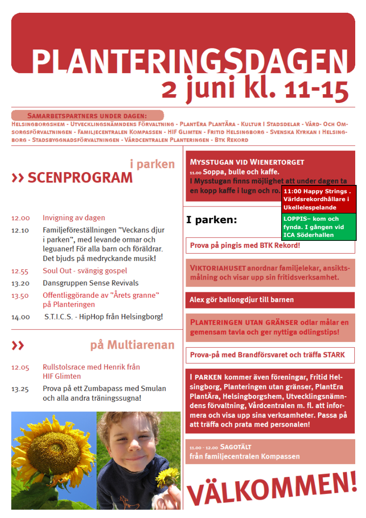 Välkommen till Planteringens stora fest i Helsingborg 2 juni