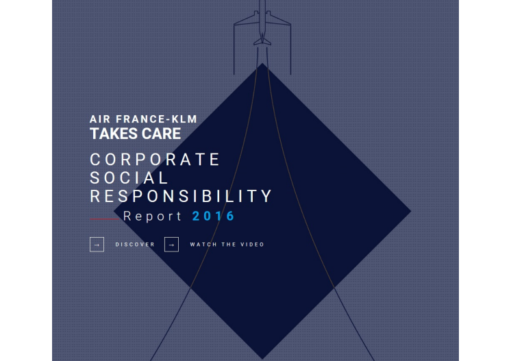 Air France-KLM's corporate social responsability report 2016