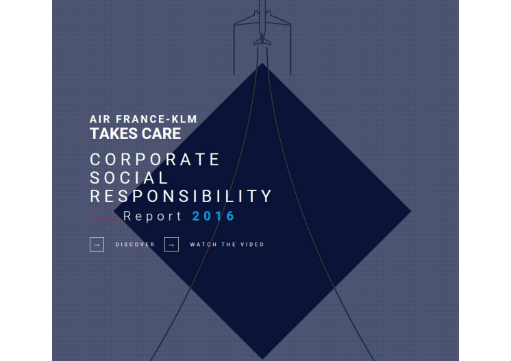 Air France-KLM's 2016 corporate social responsability report 