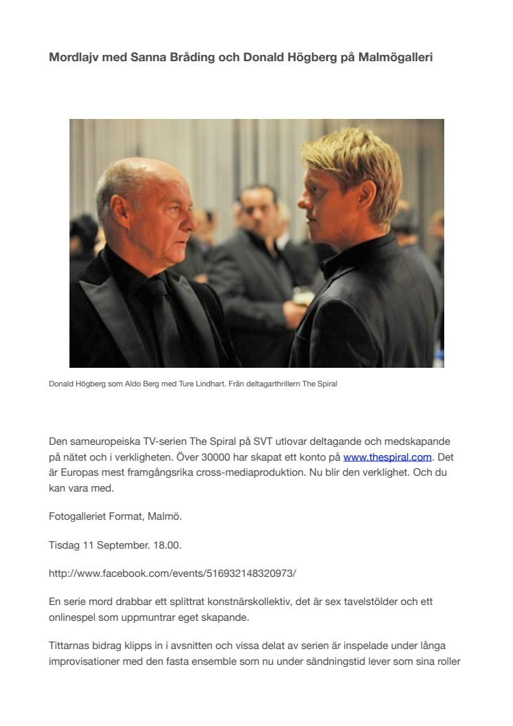 Donald Högberg och Sanna Bråding i mordlajv på Malmögalleri 