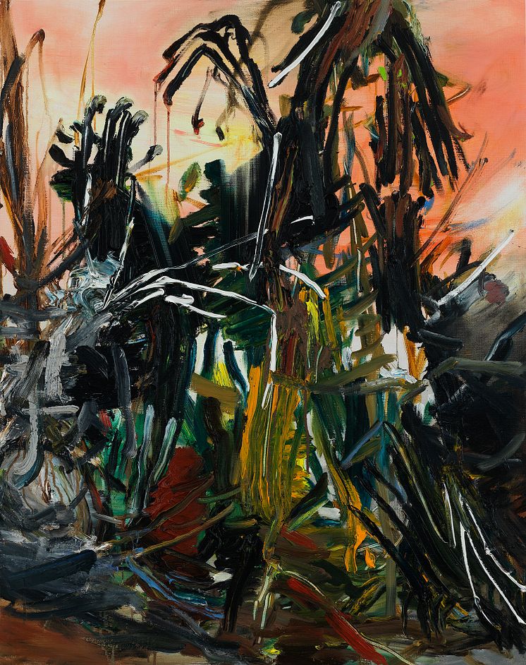Jenny Carlsson Grip, Stormöga (Fingrars Väsen), 2021, olja på duk, 120 x 96 cm. Foto: Per-Erik Adamsson.