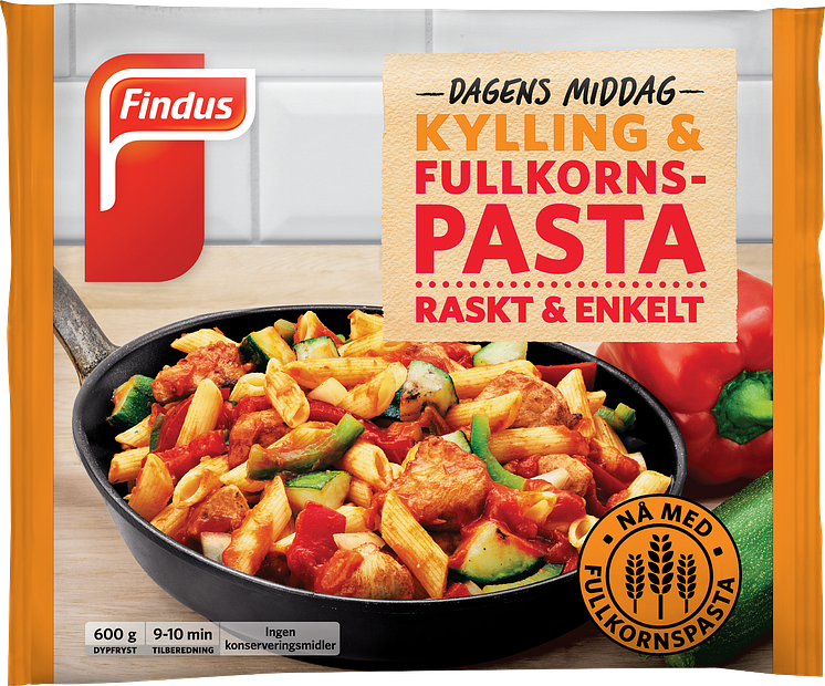 Findus Dagens middag med kylling og fullkornspasta