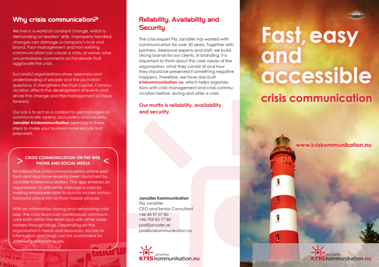 Fast, easy and accessible crisis communication