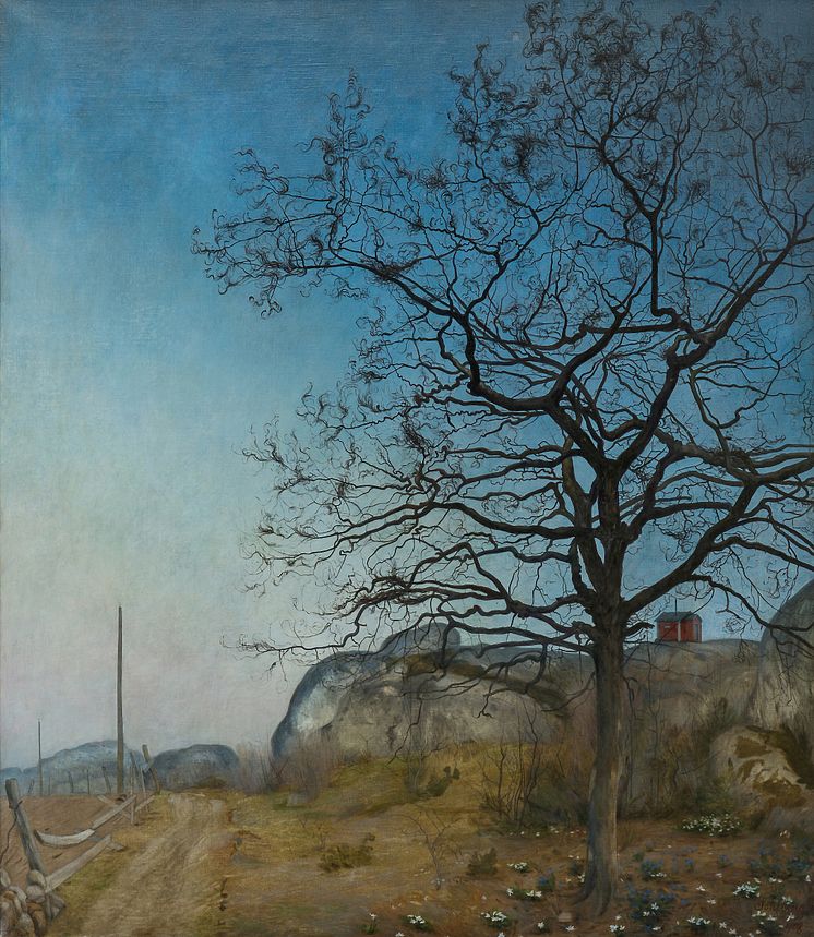 Eken/The Oak, olje på lerret, 1908,  Harald Sohlberg. Det Faste Galleri, Drammens Museum