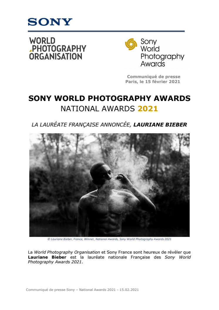 SONY WORLD PHOTOGRAPHY AWARDS NATIONAL AWARDS 2021