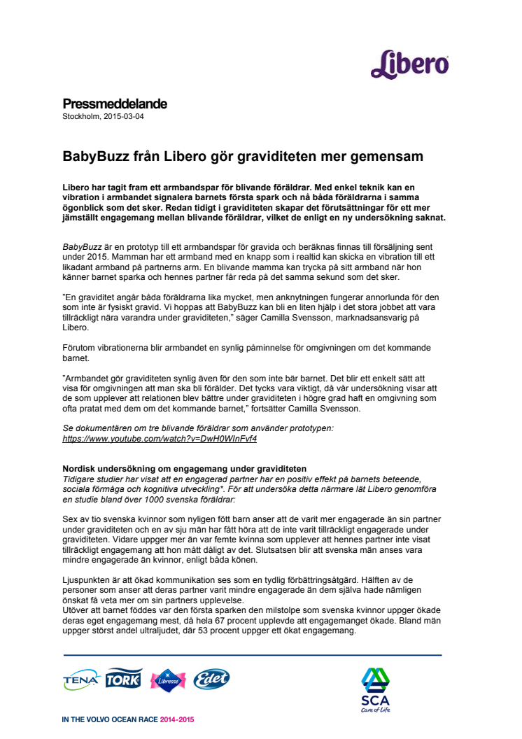 BabyBuzz från Libero gör graviditeten mer gemensam