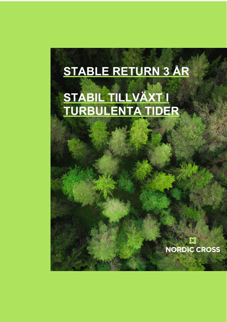 Stable Return 3 år - Stabil tillväxt i turbulenta tider