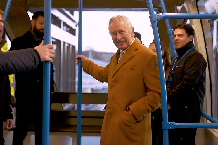 King Charles on the Luton DART