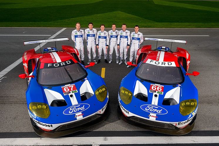 A Ford Chip Ganassi Racing bemutatta a Ford GT versenyzőit. négyen állnak rajthoz az IMSA WeatherTech SportsCar Bajnokságon