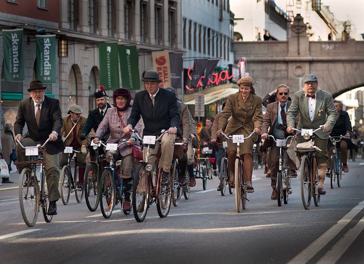 40-talsnostalgi, Bike in tweed 2014, foto: Peter Segemark, Nordiska museet