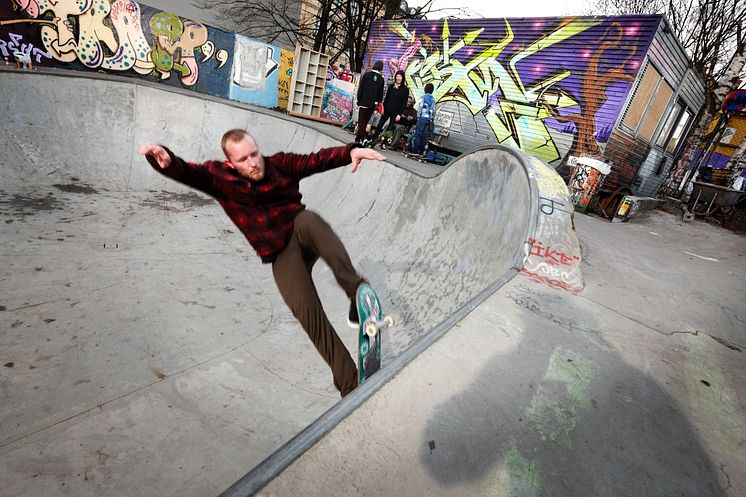 Skatebowl og aktivitetspark i Gamlebyen