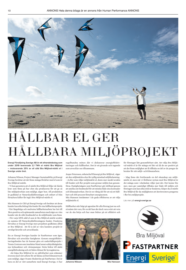 Hållbar el ger hållbara miljöprojekt