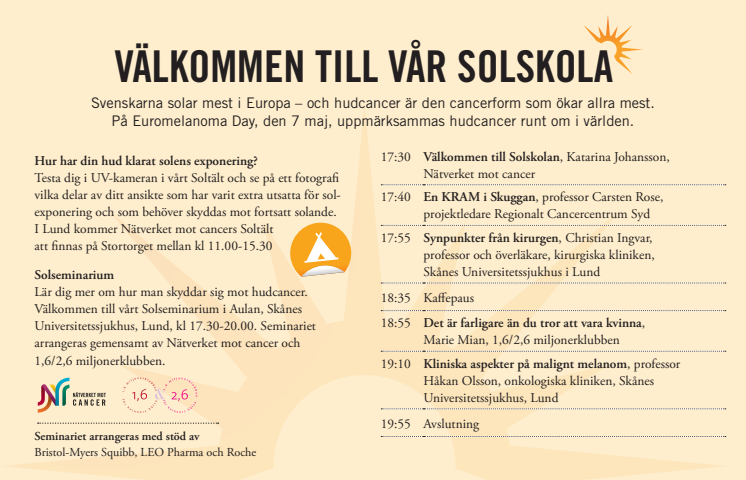 Solskolan besöker Lund 7 maj - Soltältet på Stortorget och Solseminarium på kvällen