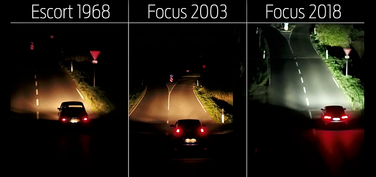 Ford Focus adaptiva ljussystem använder kameror för att läsa av vägmarkeringar och skyltar