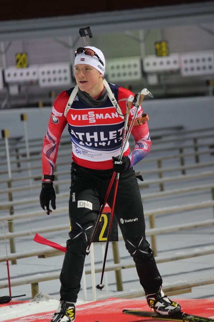 Vetle på dagens trening i Østersund