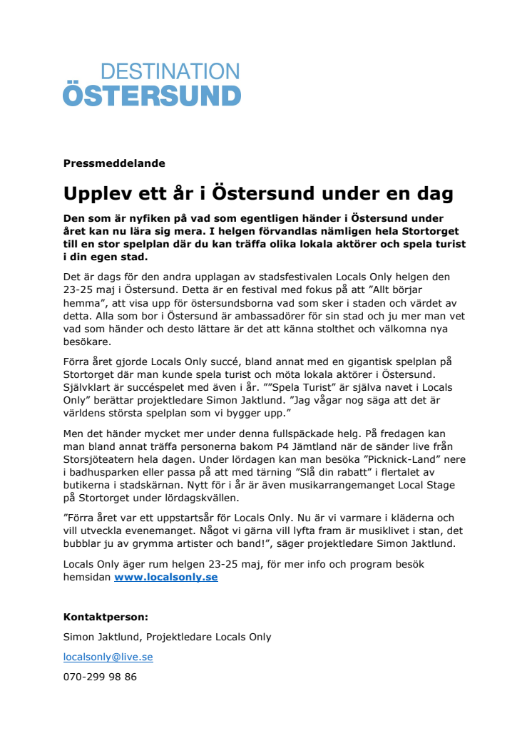 Upplev ett år i Östersund under en dag