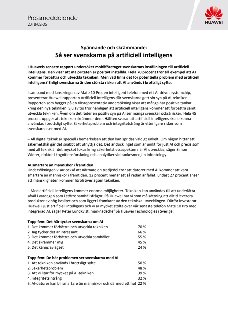 Spännande och skrämmande: Så ser svenskarna på artificiell intelligens