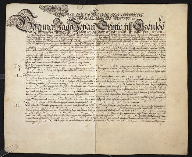 Johan Skyttes andra donationsbrev daterat 1 oktober 1622