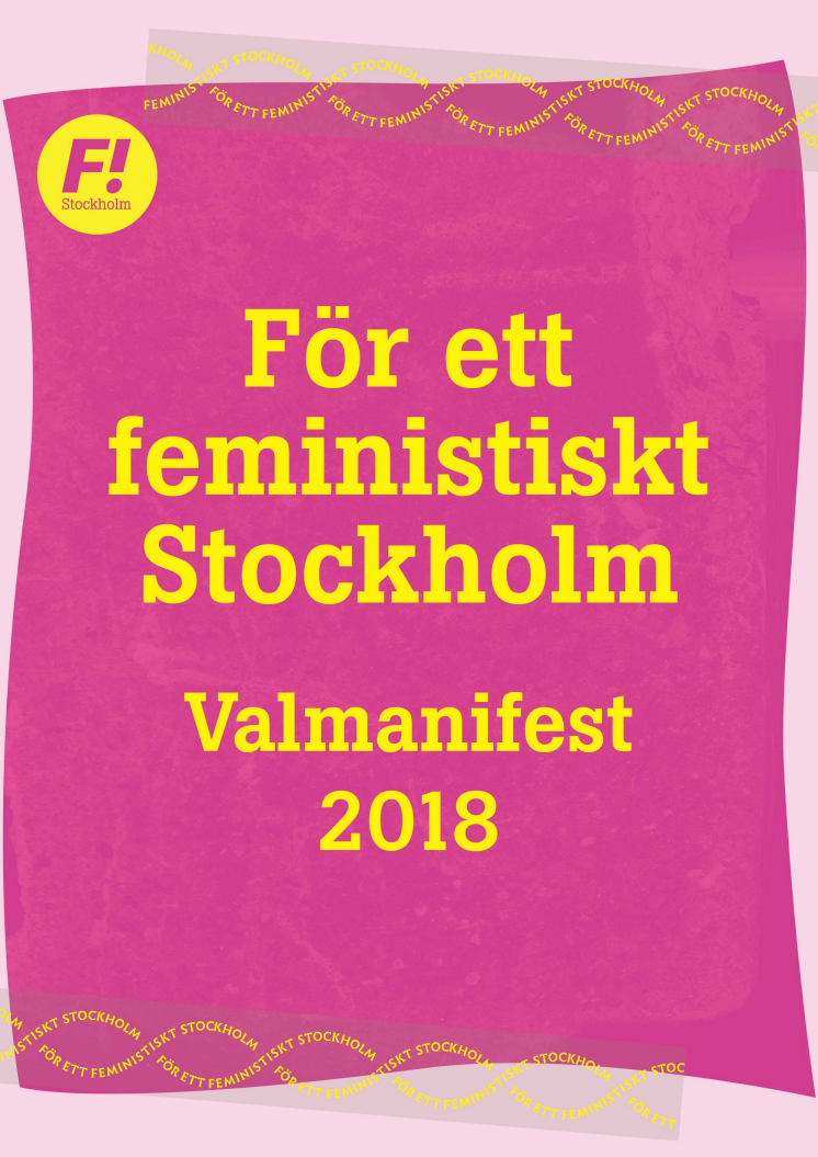 Fi Stockholms valmanifest: skyddat boende för killar och förbud mot nazister i Stockholm