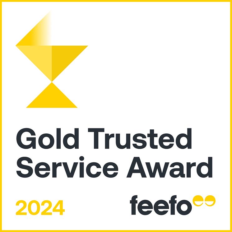 Gold Trusted Service Award 2024 - Badge - 1x1