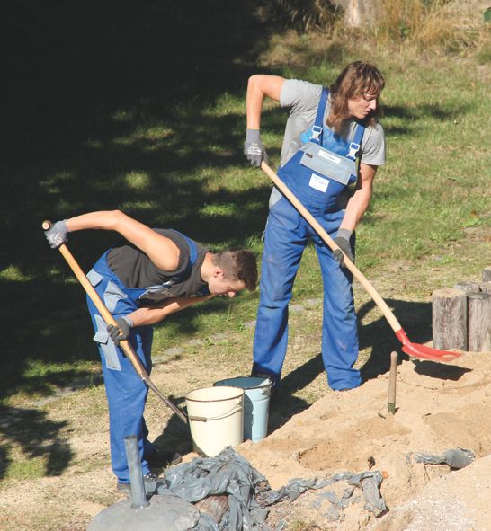 Startschuss für Umbau im Kinderhospiz: RWE Companius und Bildungszentrum Engergie Halle machen den Anfang