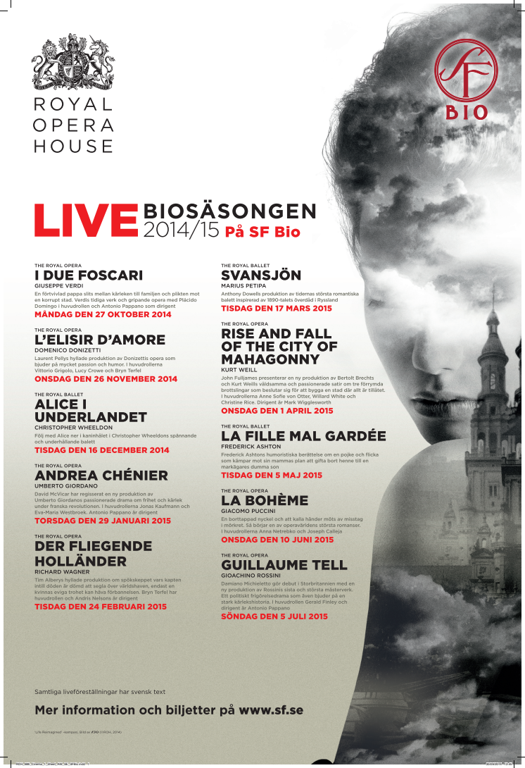 Programmet för live opera från Royal Opera House i London